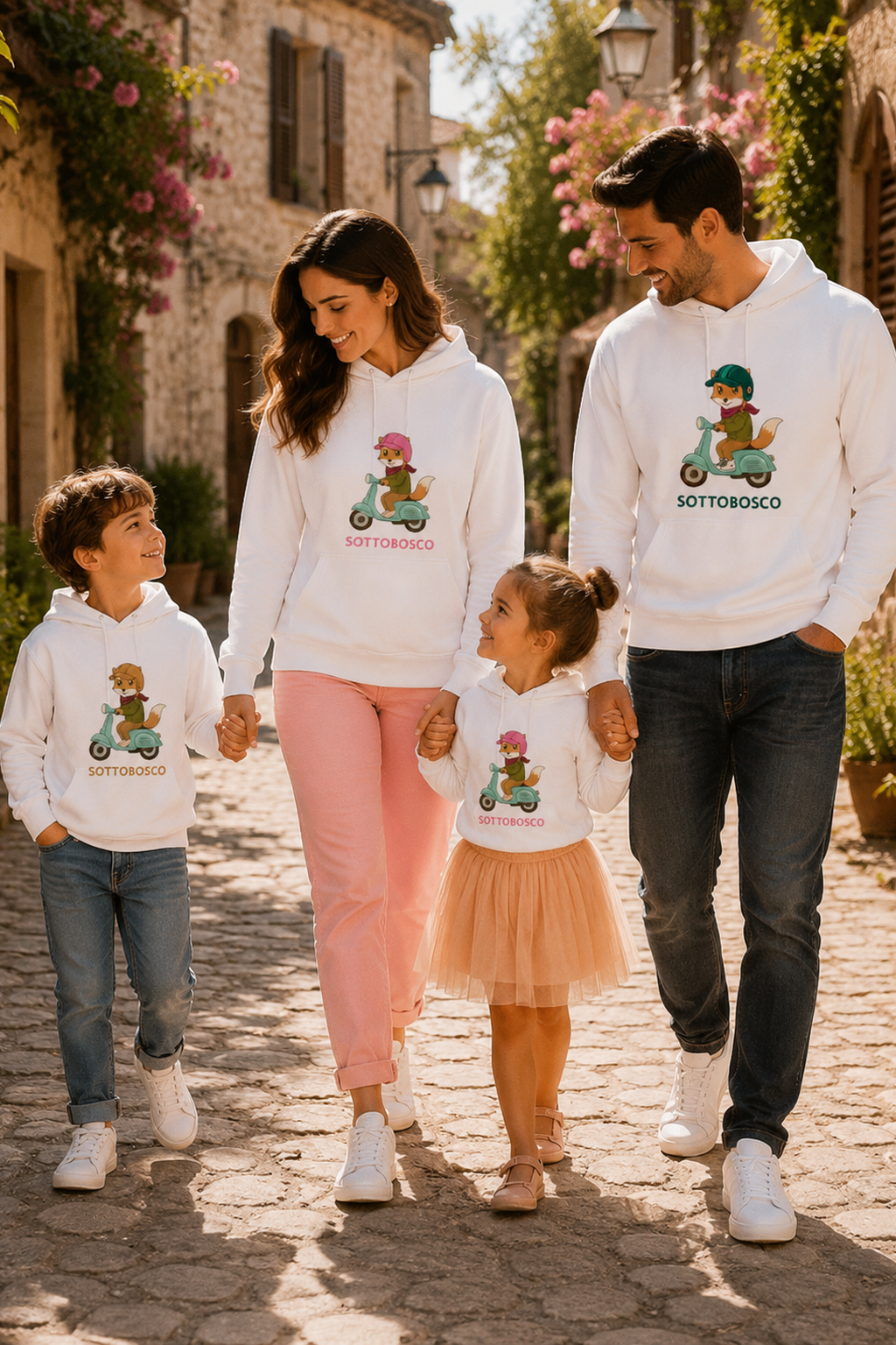 Zampette in Giro de Sottobosco — sudadera infantil en algodón orgánico
